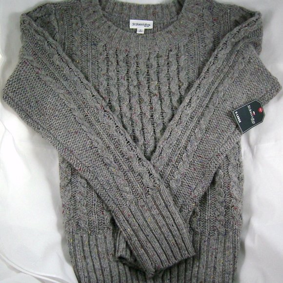 St. John's Bay Heather Grey Long Sleeve Sweater - Picture 4 of 4